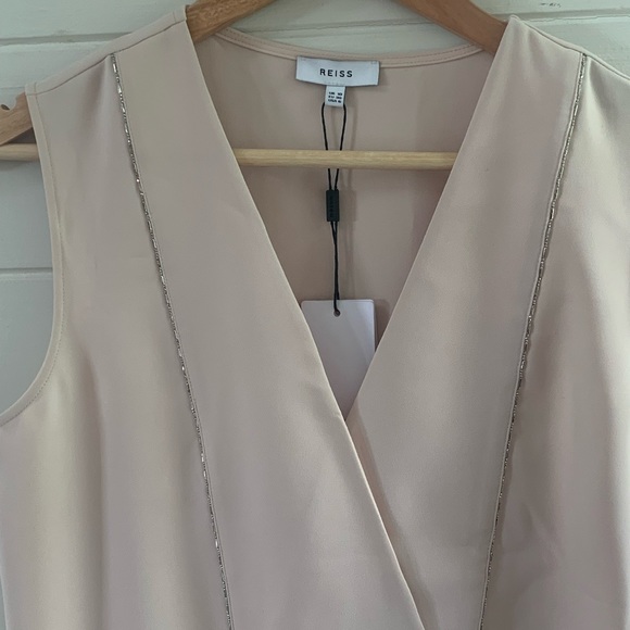NWT: Reiss Charlotte top with silver beaded edging - Picture 12 of 13
